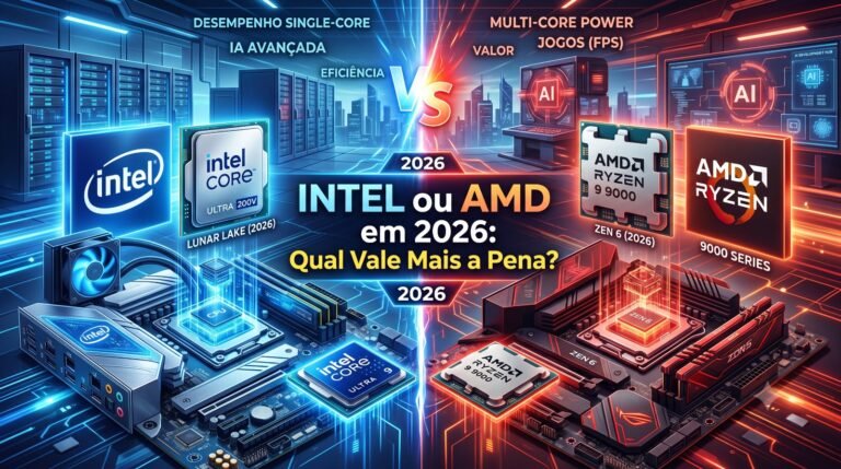 Intel ou AMD em 2026: Qual o Melhor Processador? 5 Intel ou AMD
