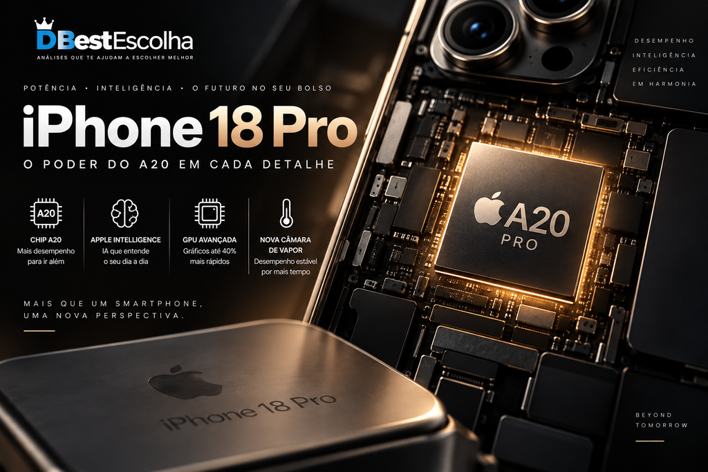 Chip A20 Pro do iPhone 18 Pro com CPU, GPU e recursos de inteligência artificial